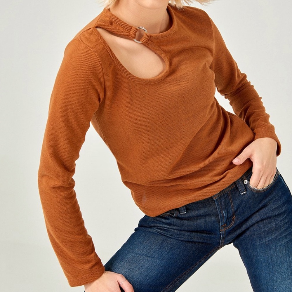 Asymmetrical Cutout Top